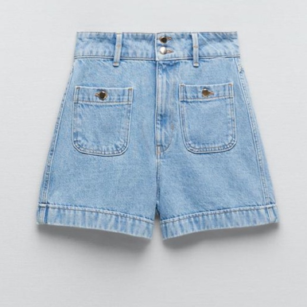 Zara Light Blue Denim Jean Shorts